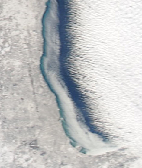 Lake Michigan Fishing Charter Winter Frozen